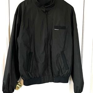 Members Only Jacket, SZ 44, nice shape, Shoulder straps cut off, Black